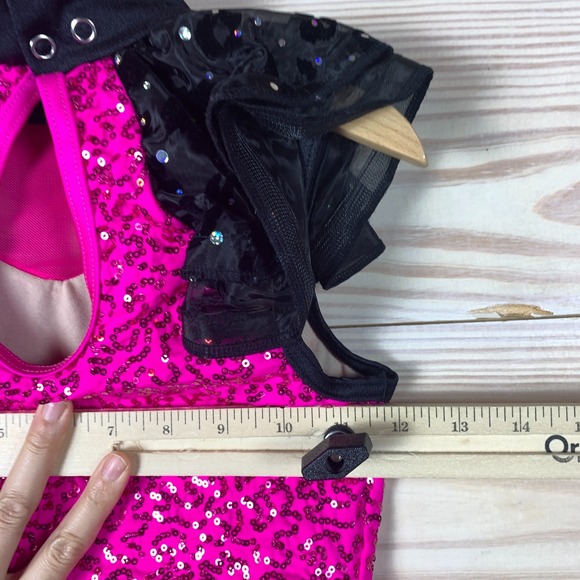 WEISSMAN Dance Costume Girls MC 14703 Pink Jazz Sequin Skirt Musical Set of 2 - Picture 7 of 10